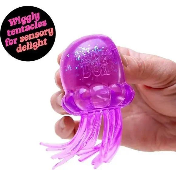 Schylling NeeDoh Jellysquish Jelly Fish Novelty Sensory Fidget Stress Relief Toy - Picture 7 of 14